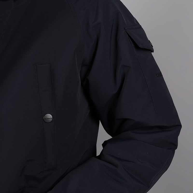 мужская синяя куртка Carhartt WIP Anchorage Parka I000728-navy/black - цена, описание, фото 4
